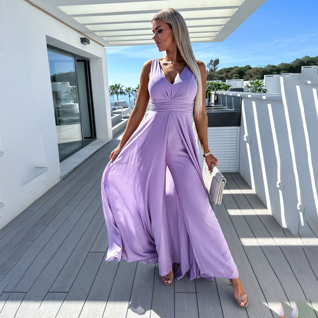 Stílusos ünnepi női overall ruha kinézettel – Lorena