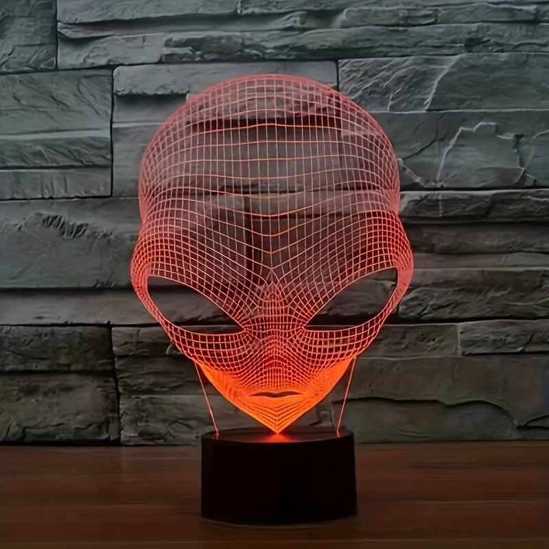3D Idegenfej LED Asztali Lámpa 7 Színnel - Lunaris