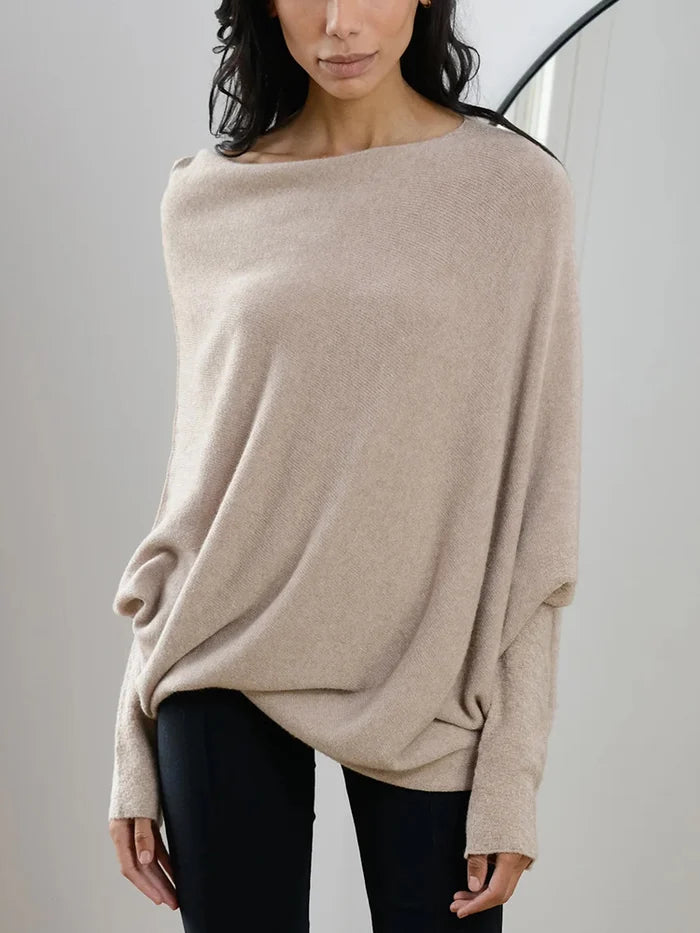 Aszimmetrikus Oversized Női Pulóver - Sophia