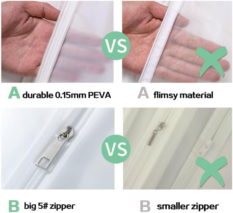 Teljes Hosszúságú Esküvői Ruha Tároló Készlet – Porfogó Menyasszonyi Felsőruházat Borító (1+1 INGYEN)