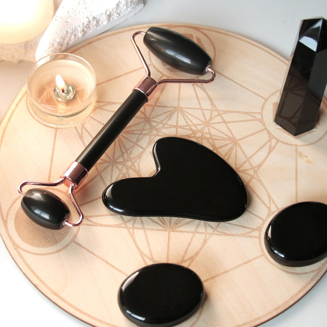 Instant Glow Gua Sha & Jade Roller Szett