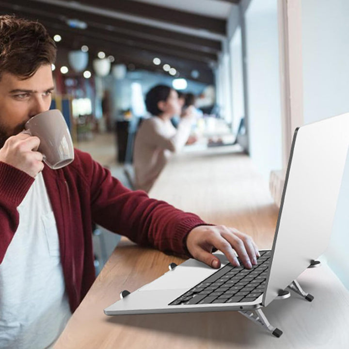 Állítható Laptop Állvány – Összecsukható Hűtő Notebook Tartó Irodához és Utazáshoz – Orvane