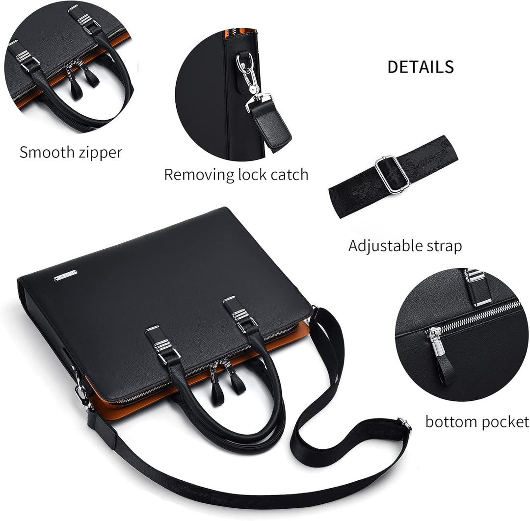 Valódi bőr, több rekeszösztönyű üzleti aktatáska szakembereknek