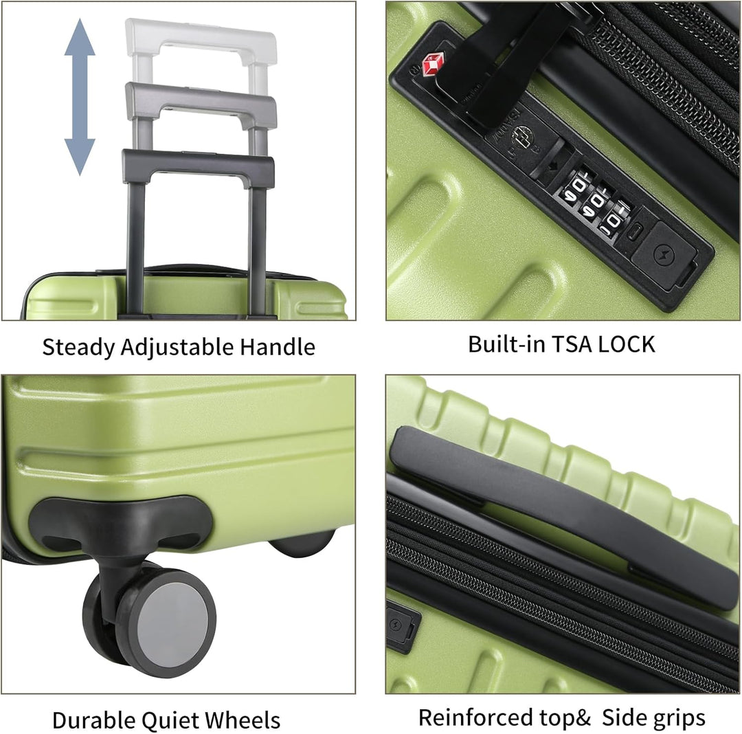 Bővíthető kemény héjú kézipoggyász forgó kerekekkel és TSA zárjal