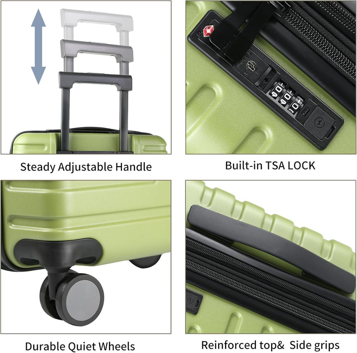 Bővíthető kemény héjú kézipoggyász forgó kerekekkel és TSA zárjal