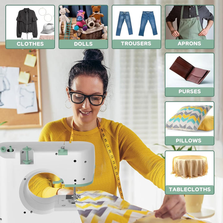 Hordozható varrógép 12 öltéssel és kiegészítő asztallal – StitchPro
