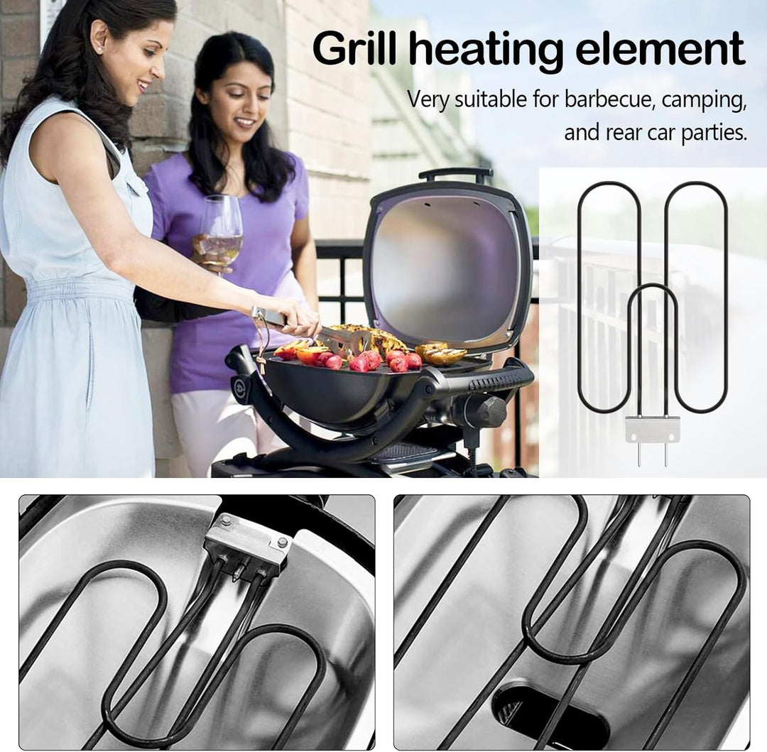 Magas teljesítményű rozsdamentes acél grill fűtőelem 2200W kültéri elektromos BBQ-hoz – Zeythra