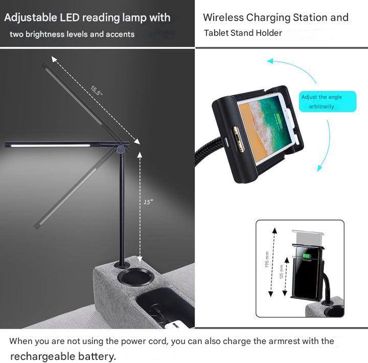 Többfunkciós Kanapékarfa Vezeték nélküli Töltéssel – Modulux