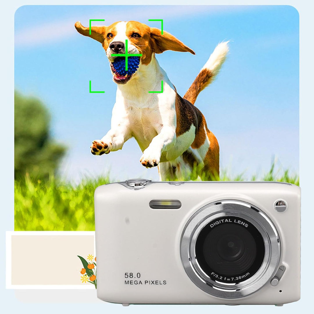 4K kompakt digitális fényképezőgép 58MP fényképekkel és 16x zoommal – Lumora