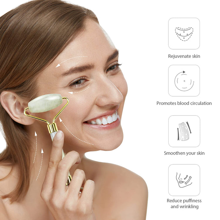 Instant Glow Gua Sha & Jade Roller Szett