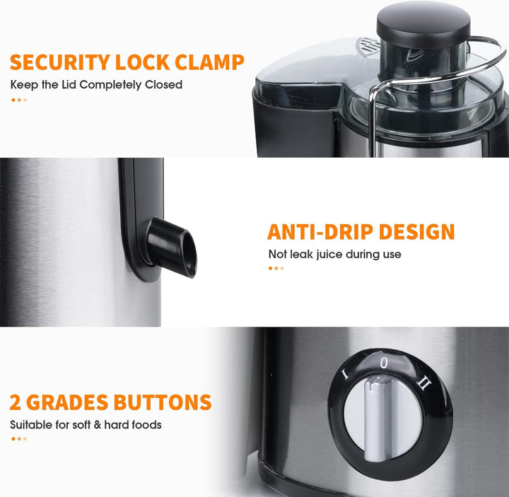 Hidegpréses gyümölcsprés 3 sebességgel – JuicePro