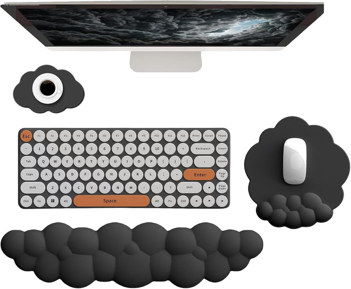 Felhő alakú ergonómikus csuklótámasz szett egérpad és poháralátét – Zeyora