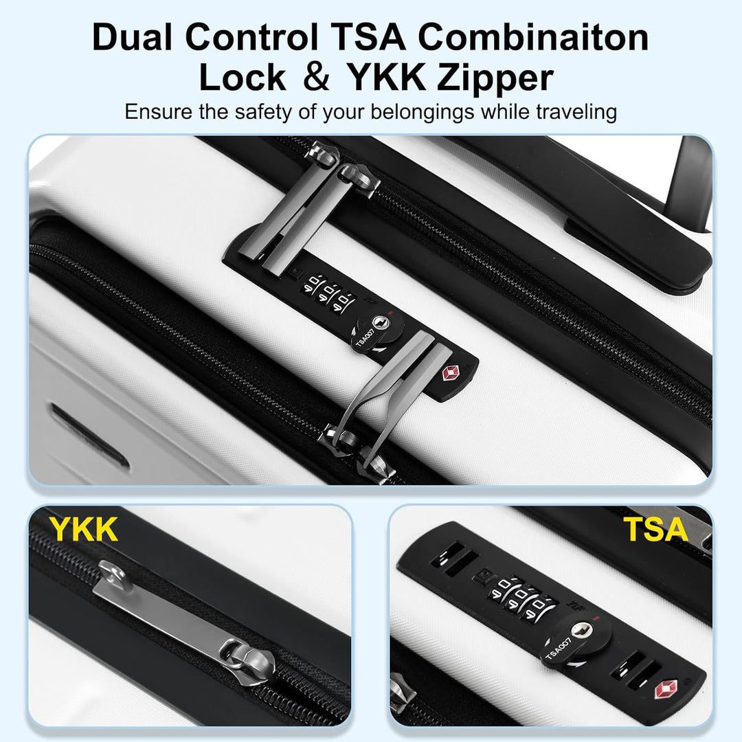 Bővíthető Kemény Héjú Kézipoggyász Elülső Zsebbel És TSA Zárakkal