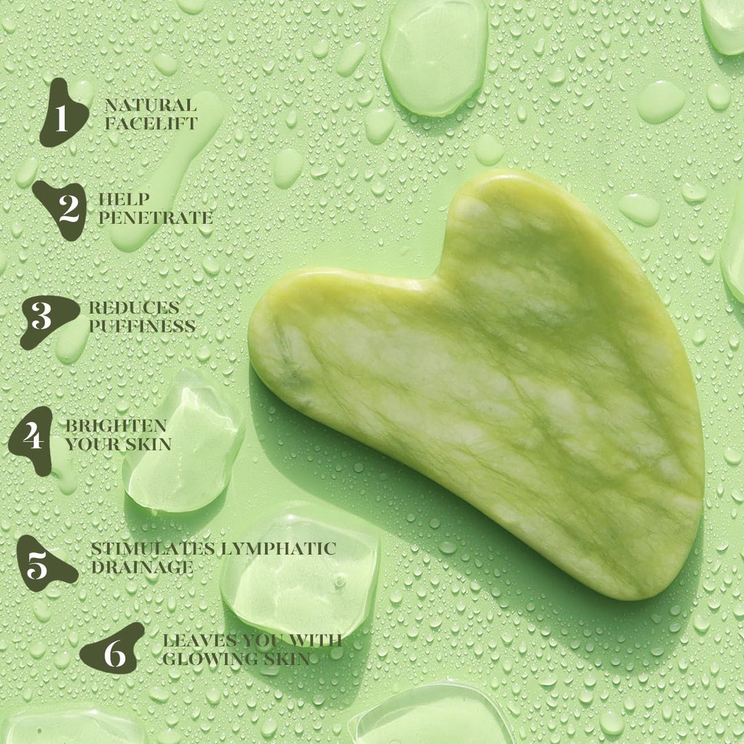 Instant Glow Gua Sha & Jade Roller Szett