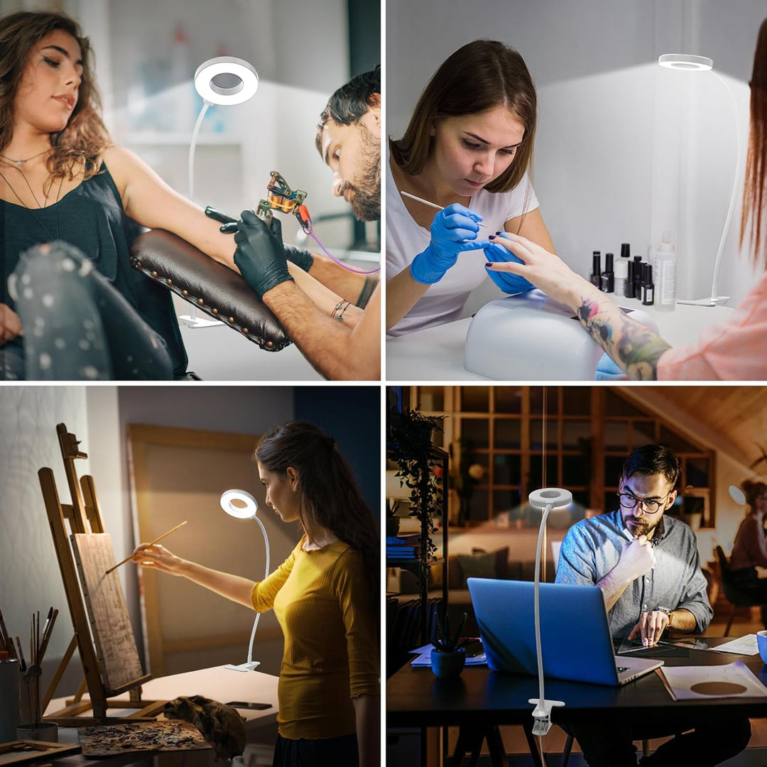 3 színmódos LED asztali klipszes lámpa & rugalmas gooseneck – Selvara (1+1 INGYEN)