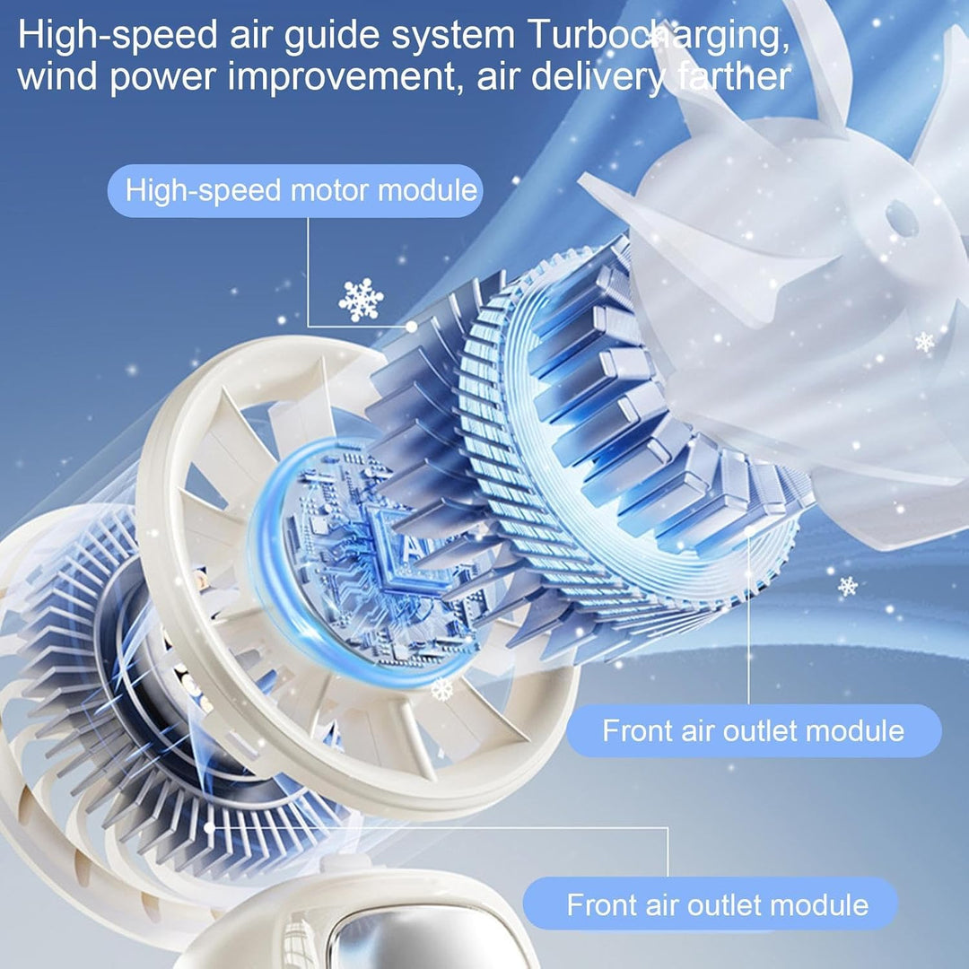 Hordozható, összecsukható kézi ventilátor LED kijelzővel, 100 sebességgel