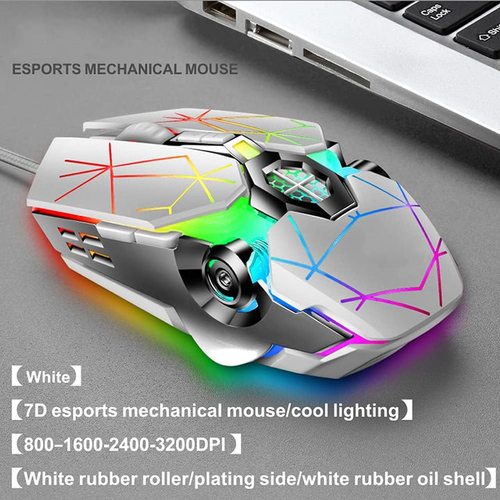 87 billentyűs mechanikus játékbillentyűzet RGB háttérvilágítással, kék kapcsolóval