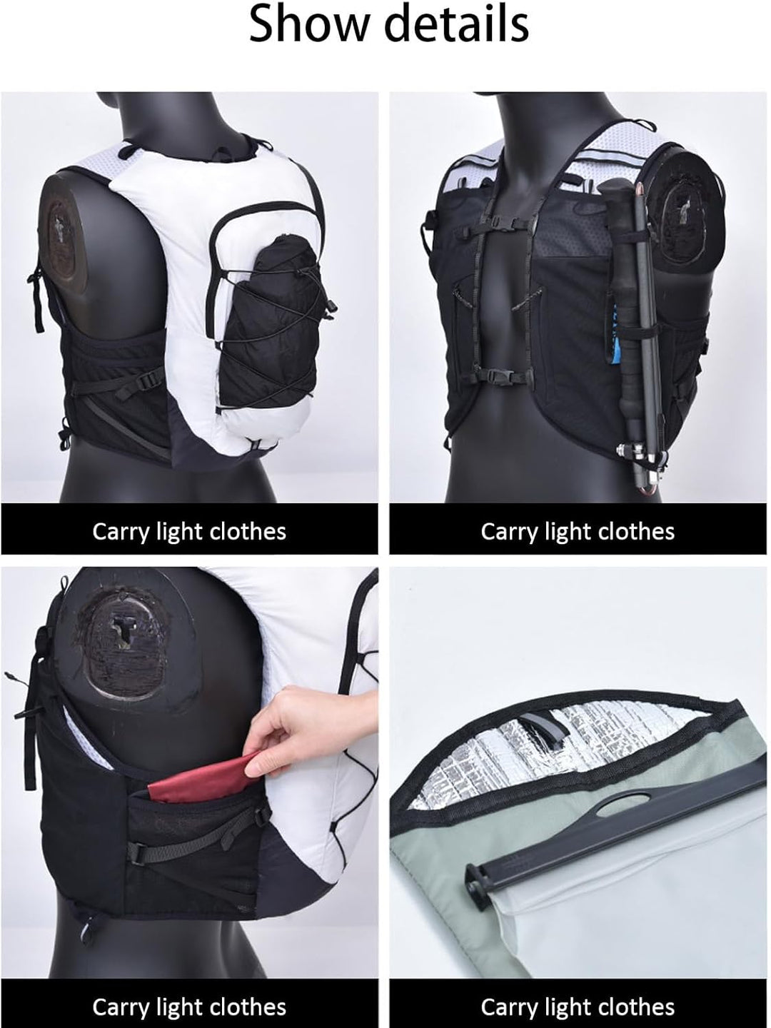 Futó Mellény Hátizsák – Könnyű Hidratáló Táska Túrázáshoz és Kerékpározáshoz – Alvory