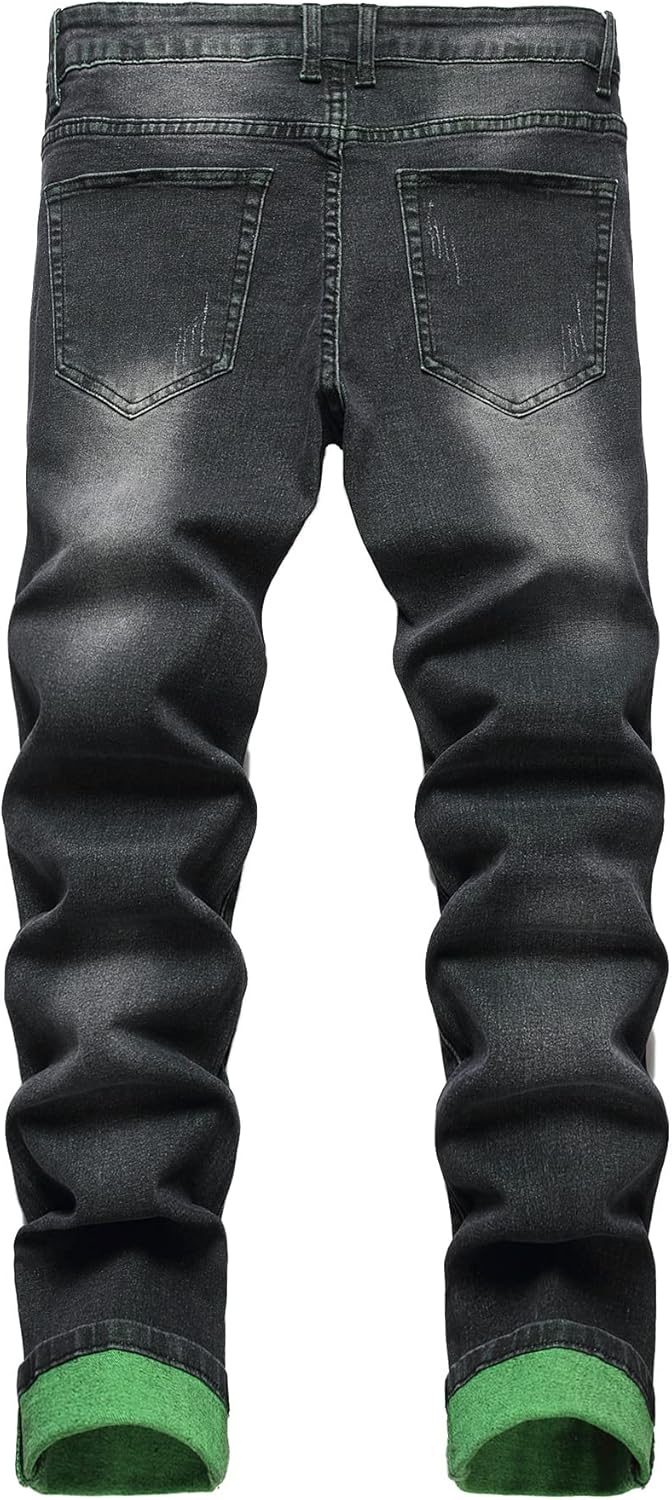 Férfi Slim-Fit Koptatott Farmer - Mick