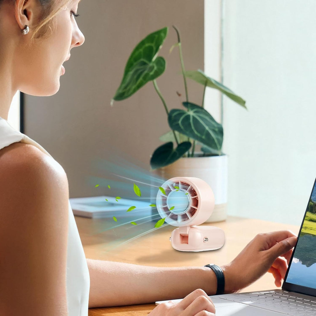 Hordozható, összecsukható kézi ventilátor LED kijelzővel, 100 sebességgel