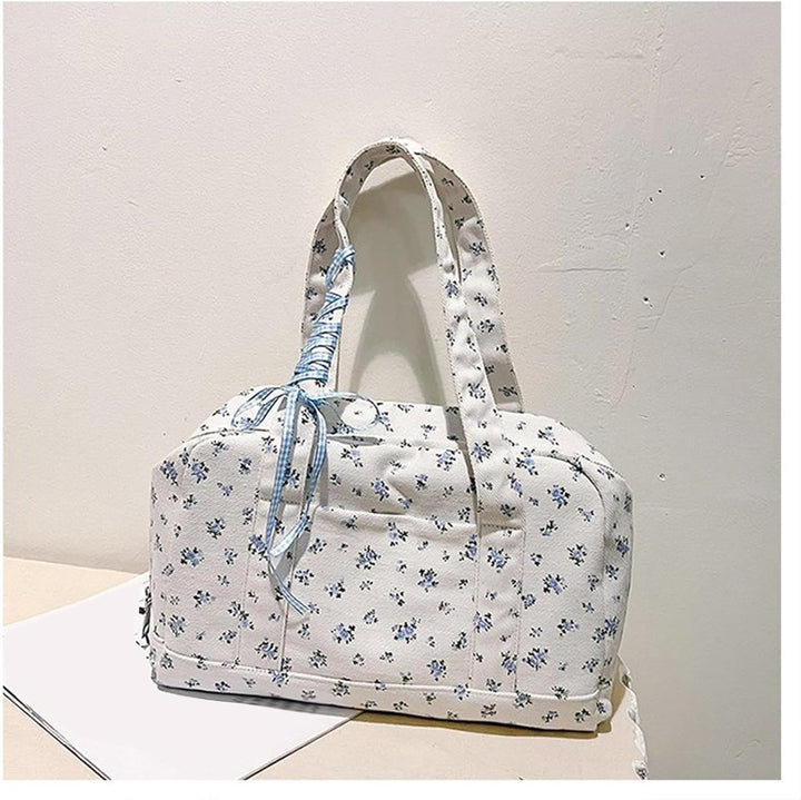 Hajó Duffle Táska – Nagy Vászon Hétvégi Táska Szalag Díszítéssel – Floria