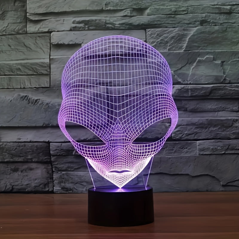 3D Idegenfej LED Asztali Lámpa 7 Színnel - Lunaris