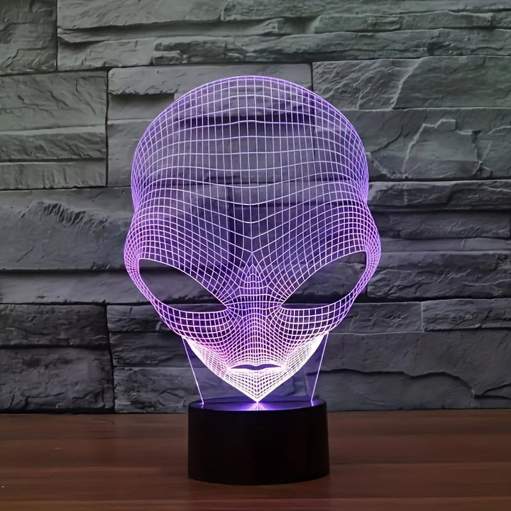 3D Idegenfej LED Asztali Lámpa 7 Színnel - Lunaris