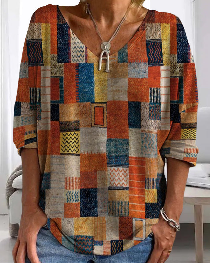 Őszi, lazán szabott pamut felső – Amira