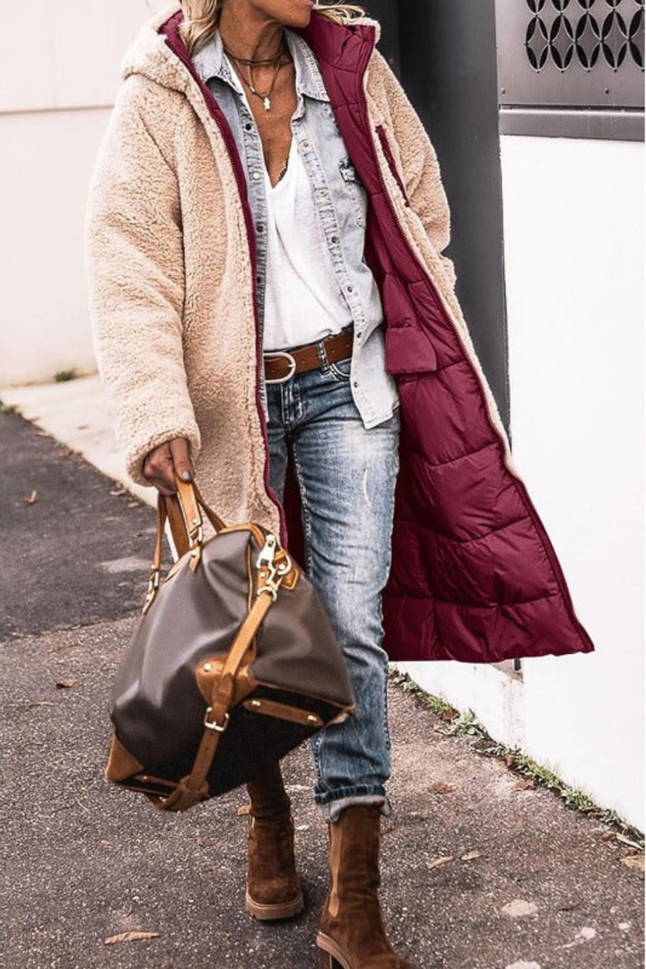 Divatos Kétrétegű Női Téli Kabát - Sofia