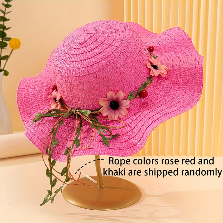 Hölgyek nyári szalmakalap virág- és gyümölcsdíszítéssel – Solène