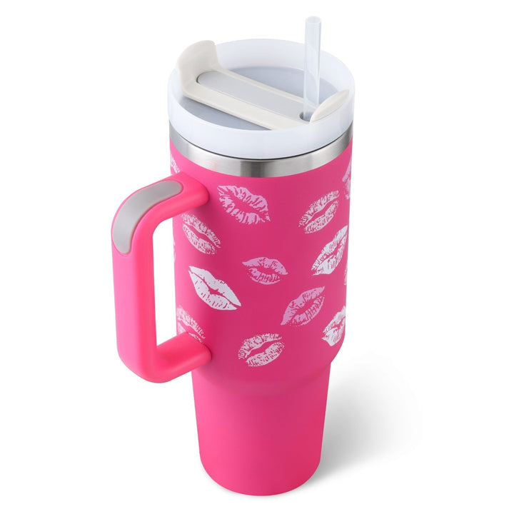 Szigetelő Bögre Karral és Szív Straw - ChillMate
