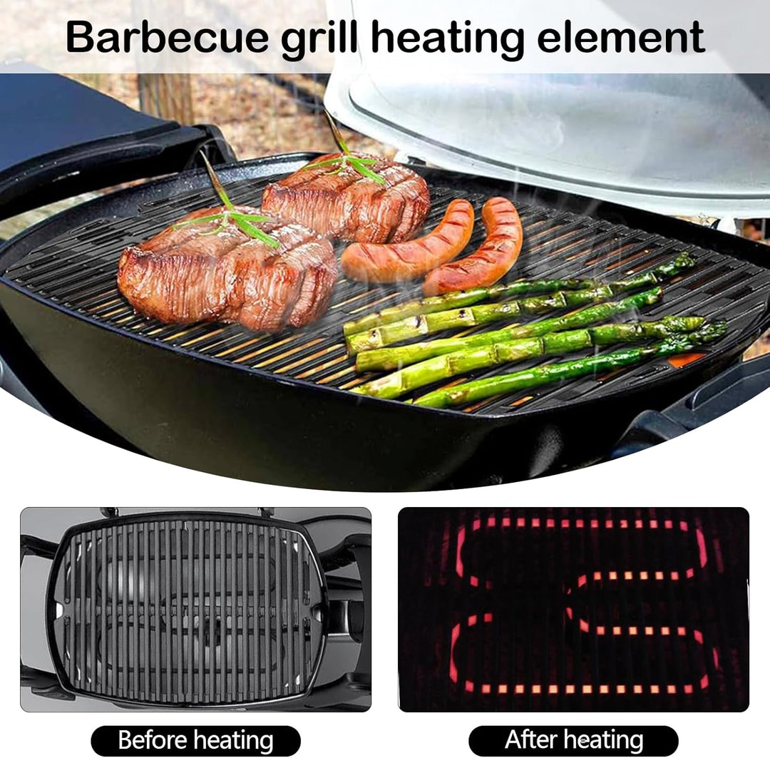 Magas teljesítményű rozsdamentes acél grill fűtőelem 2200W kültéri elektromos BBQ-hoz – Zeythra