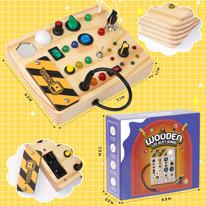 Montessori Kisdedolgozó Tábla 27 LED-lámpával - BrightMinds