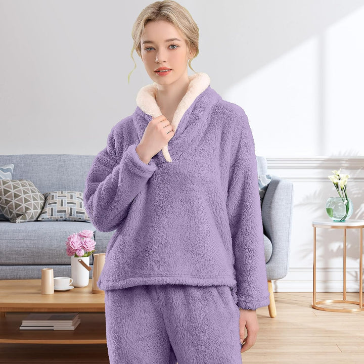 Fluffy pizsama szett hölgyeknek - CozyPlush