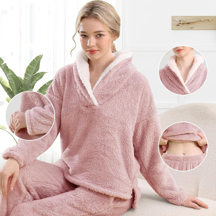 Fluffy pizsama szett hölgyeknek - CozyPlush