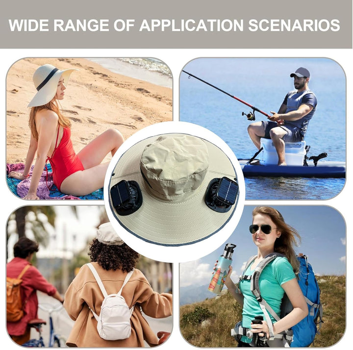 Napelemes Ventilátor Hűtő Sapka UV Védelemmel – Solvoro