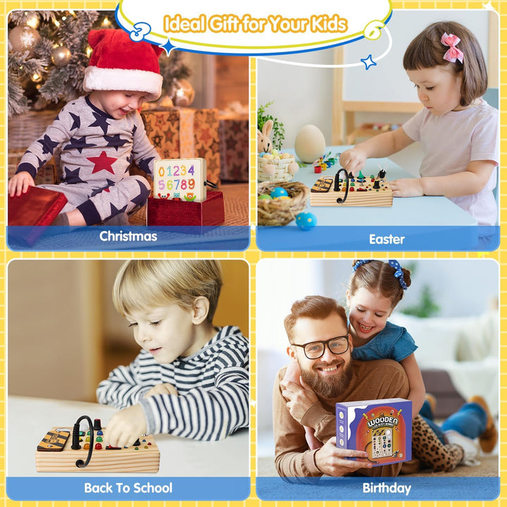 Montessori Kisdedolgozó Tábla 27 LED-lámpával - BrightMinds