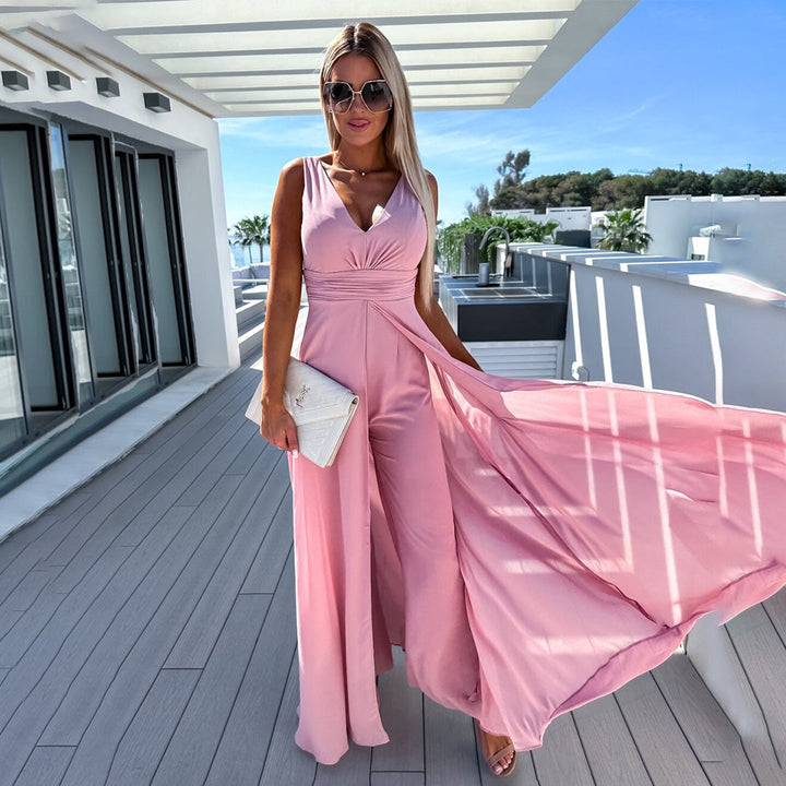 Stílusos ünnepi női overall ruha kinézettel – Lorena