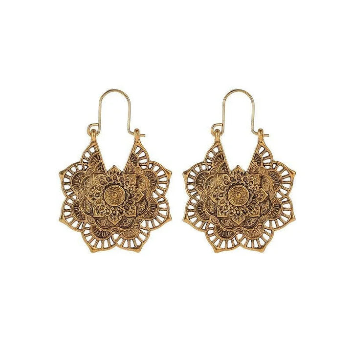 Arany/Ezüst Lotus Mandala Fülbevalók - Isolde
