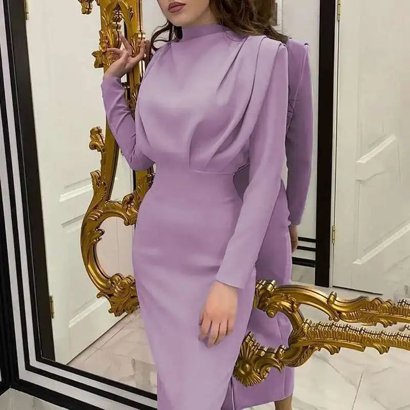 Bodycon Midi Ruha Turtleneck-kal – Valeria
