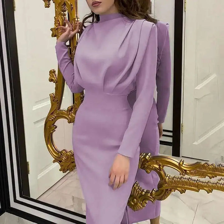 Bodycon Midi Ruha Turtleneck-kal – Valeria