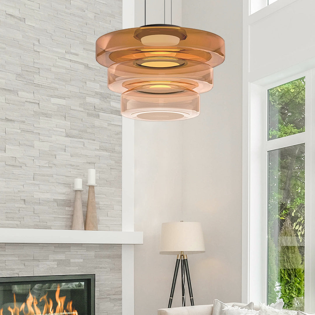 Modern üveg függőlámpa Bauhaus stílusban - AuroraSphere