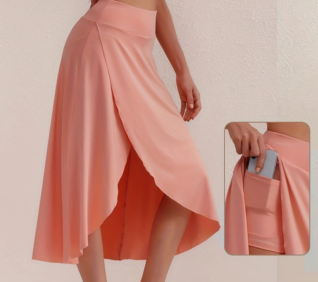 Sportos szoknya magas derekú és aszimmetrikus szabással - Alexia