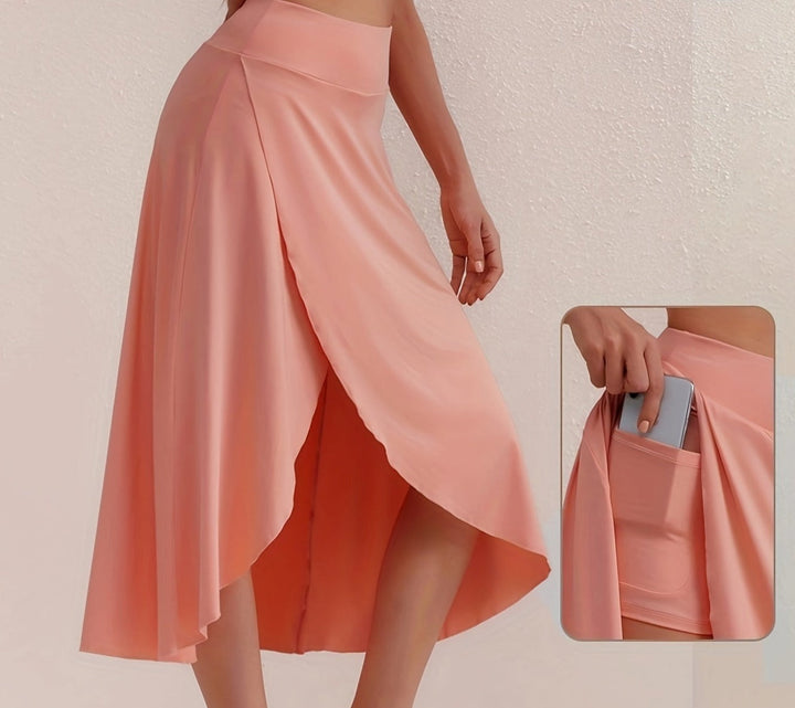 Sportos szoknya magas derekú és aszimmetrikus szabással - Alexia