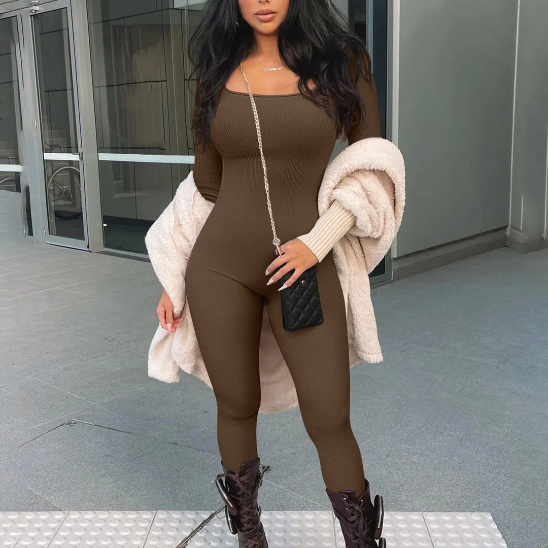 Hölgyek Shapewear Overall Hosszú Ujjakkal - SleekFit