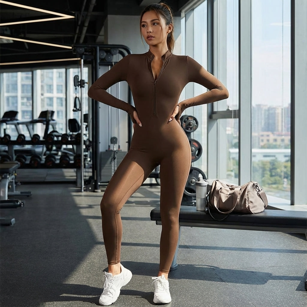 Atmungsaktiver Trainingsanzug Einteilig - Violet