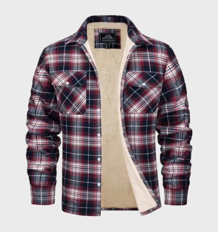 Trendi Flanell Férfi Dzseki Vintage Stílusban - Liam