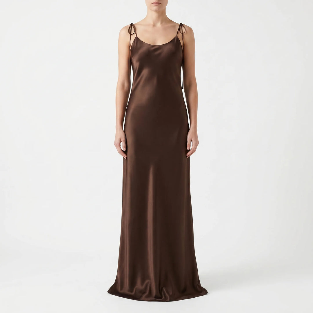 Backless Floor-Length Slip Dress -  Opal