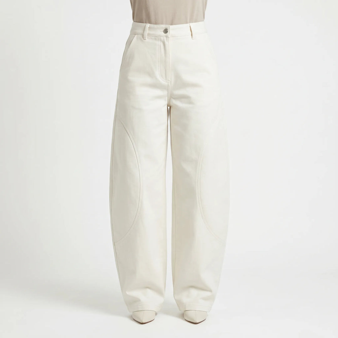 Baggy Barrel-Leg Trousers -  Shelia