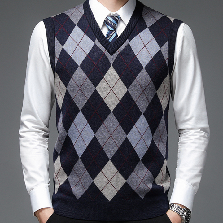 Férfi Spencer Stílusos Argyle-Mintával - Felix